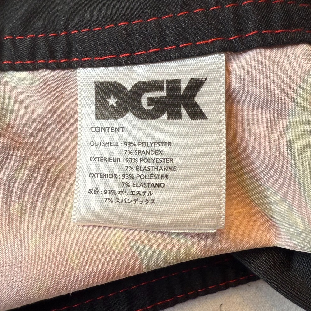 DGK Board Shorts Mens 32 Red Hawaiian Floral Print‎ Permanent Vacation Surf Swim - Picture 6 of 9